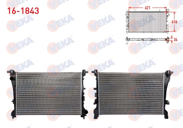 Egea 1.3 Su Radyatörü Veka 16-1843