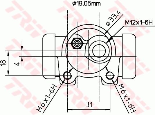 Citroen Ax 1986-1998 Arası 14 D, 11, 1.3 Sport, 14, 10 E, 10 TRW Marka Sol ABSSIZ Fren Silindiri