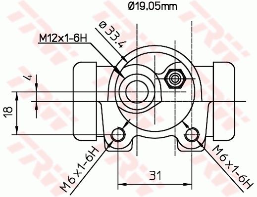 Citroen Ax 1986-1998 Arası 14 D, 11, 1.3 Sport, 14, 10 E, 10 TRW Marka Sağ ABSSIZ Fren Silindiri