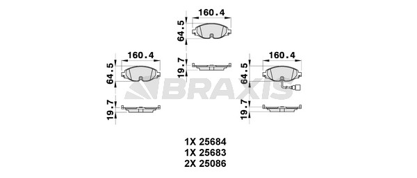 Seat Leon 2012-2016 Arası 1.8 TSI Braxis Marka Ön Balata