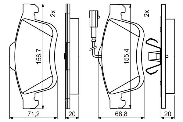 Fiat Doblo 2009-2014 Arası 1.4 Bosch Marka Ön Balata