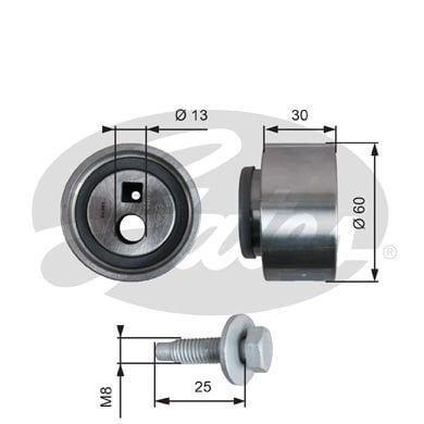 Peugeot 306 1993-2003 Arası 1.9 D Gates Marka Vantilatör Kayış Gergi Rulmanı