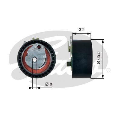 Renault Scenic 2003-2012 Arası 1.6, 1.6 Hi-Flex, 1.6 E85 Gates Marka Vantilatör Kayış Gergi Rulmanı