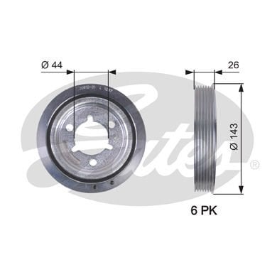 Peugeot 206+ 2009-2013 Arası 1.4 i Gates Marka Krank Kasnağı