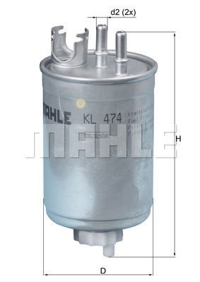 Fiat Strada 1998-2002 Arası 1.9 D Mahle Marka Mazot Yakıt Filtresi