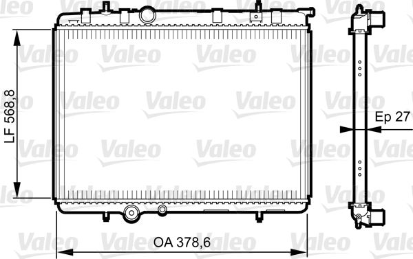 Peugeot 307 2000-2012 Arası 1.6 Valeo Marka Su Radyatörü