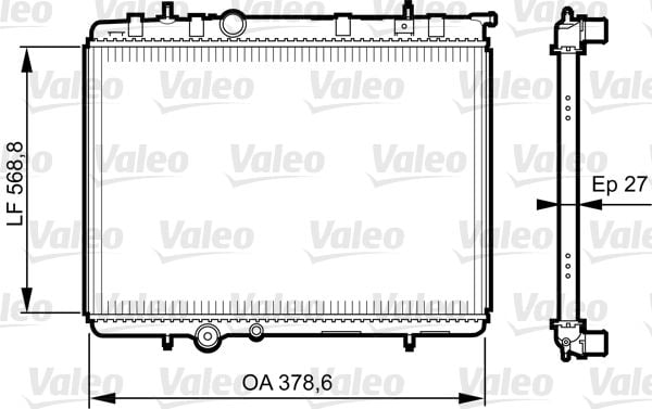 Peugeot 307 2000-2012 Arası 1.6 Valeo Marka Su Radyatörü