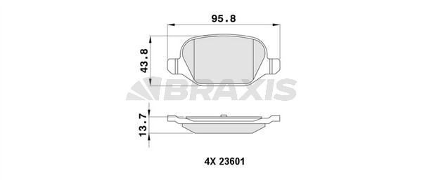 Fiat Punto 1999-2012 Arası 1.8 130 HGT, 1.9 JTD Braxis Marka Arka Balata