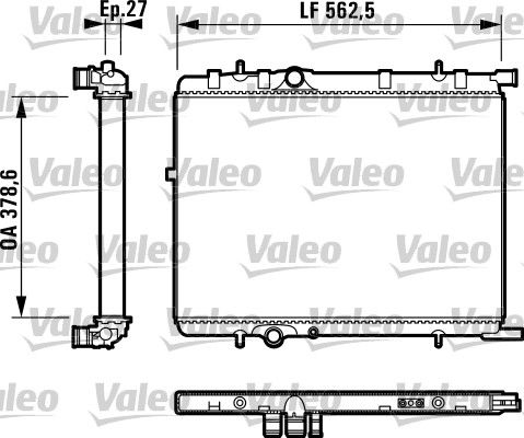 Peugeot 307 2002-2009 Arası 2.0 16V, 2.0 Valeo Marka Su Radyatörü