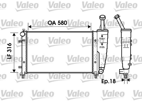 Fiat Idea 2003-2007 Arası 1.2 16V Valeo Marka Su Radyatörü