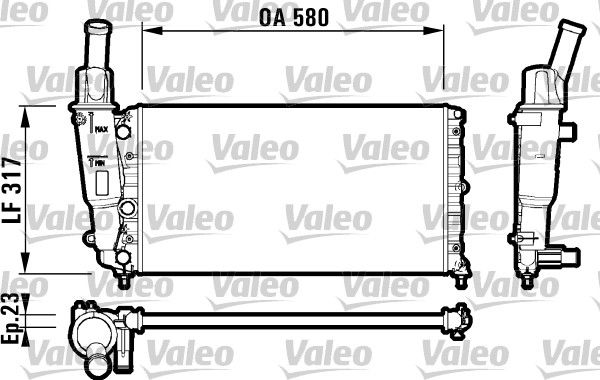 Fiat Punto 1993-2000 Arası 55 1.1, 60 1.2, 1.1 Valeo Marka Su Radyatörü