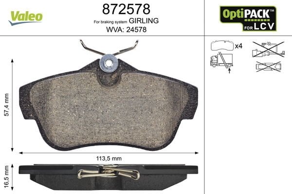Fiat Scudo 2007-2011 Arası 2.0 D Multijet, 1.6 D Multijet Valeo Marka Arka Balata