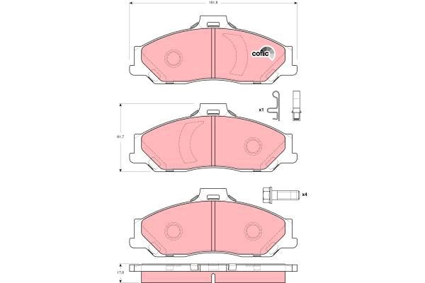 Ford Ranger 1997-2012 Arası 2.5 TDdi 4x4, 2.5 D 4x4, 2.5 TD, 2.5 D, 2.5 TDdi, 2.5 TD 4x4 TRW Marka Ön Balata