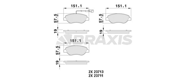 Fiat Stilo 2001-2010 Arası 2.4 20V Braxis Marka Ön Fişli Balata