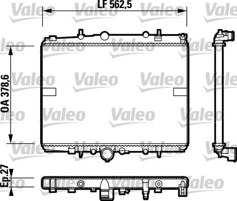 Peugeot 406 1995-2005 Arası 2.0 HDI 90, 2.0 HDi 110, 1.8 16V, 2.2, 2.0 HDI 110 Valeo Marka Su Radyatörü