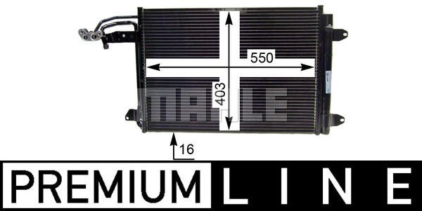Volkswagen Golf 2004-2014 Arası 1.6 BiFuel, 1.6 TDI, 1.6 MultiFuel Mahle Marka Klima Radyatörü