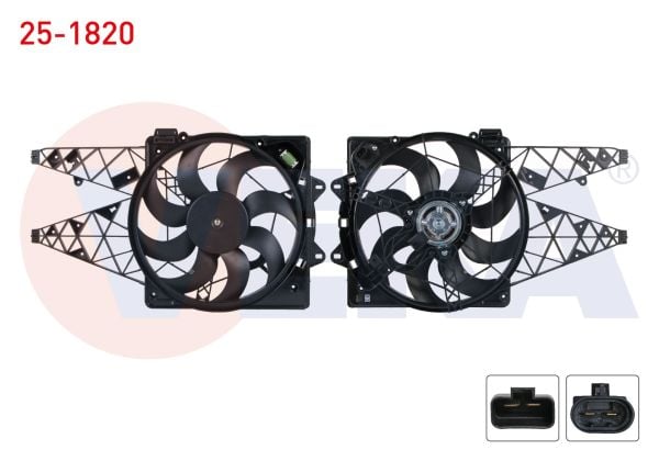 Doblo III 2.0 Fan Motoru (Davlumbazlı) Veka 25-1820