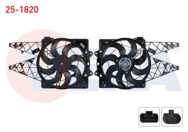 Doblo IV 1.6 Euro 5 Fan Motoru (Davlumbazlı) Veka 25-1820