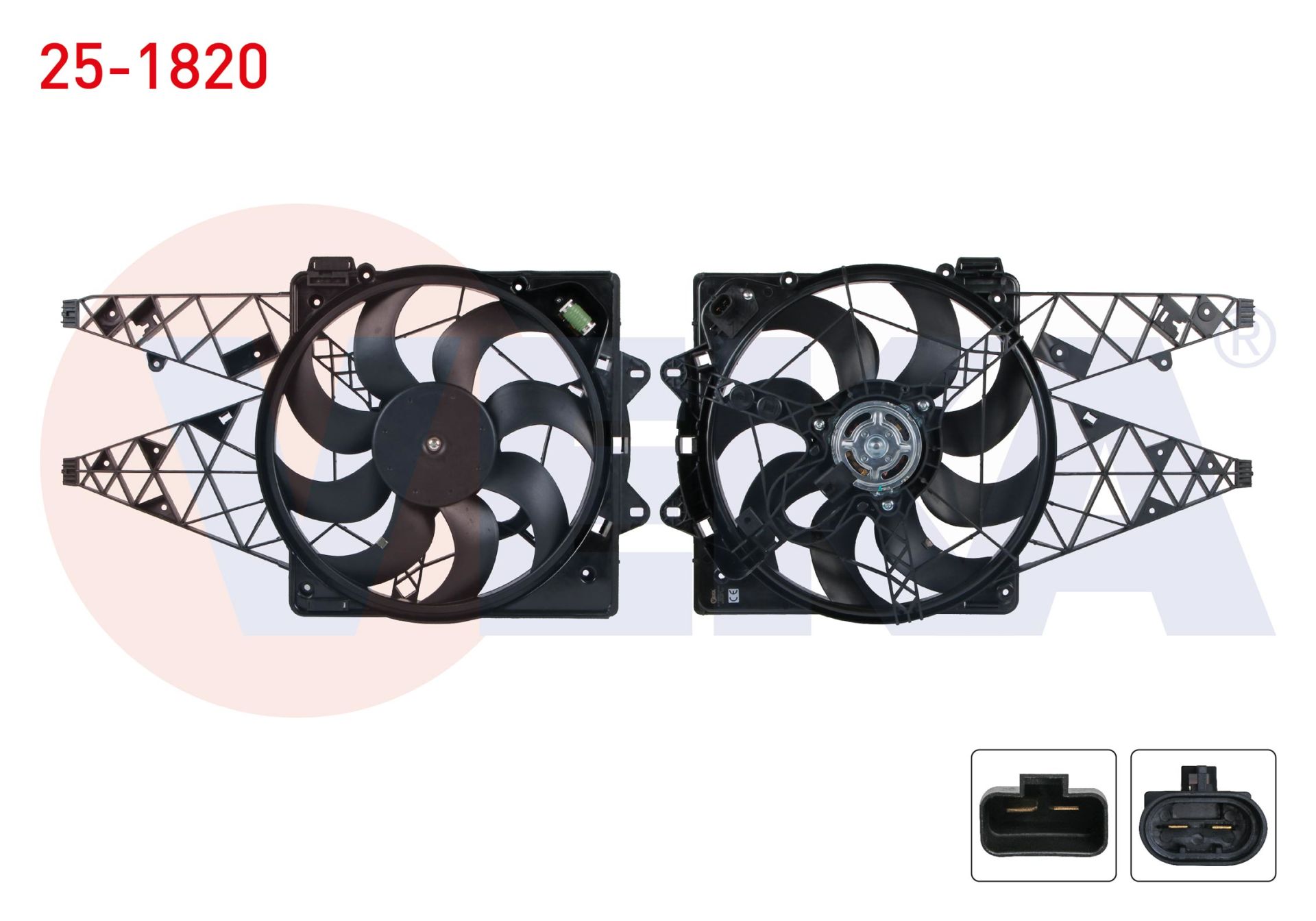 Doblo IV 2.0 Fan Motoru (Davlumbazlı) Veka 25-1820