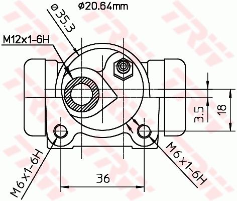 Renault 19 1988-2003 Arası 1.7, 1.4 Cat, 1.9 D, 1.4 TRW Marka Sol ABSSIZ Fren Silindiri