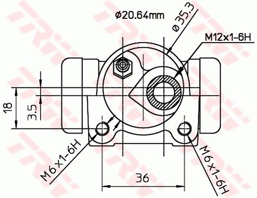 Renault 19 1988-2003 Arası 1.7, 1.4 Cat, 1.9 D, 1.4 TRW Marka Sağ ABSSIZ Fren Silindiri