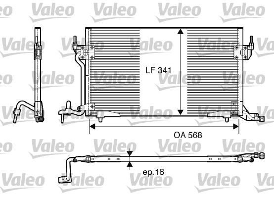 Citroen Zx 1991-1999 Arası 1.9 D, 2.0 i, 1.9 i, 1.8 i, 1.6 i, 1.4 i, 2.0 i 16V Valeo Marka Klima Radyatörü