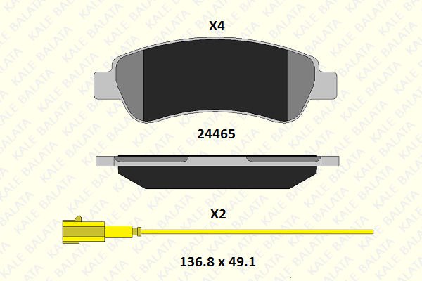 Fiat Ducato 2006-2010 Arası 150 Multijet 3 Kale Marka Arka Balata
