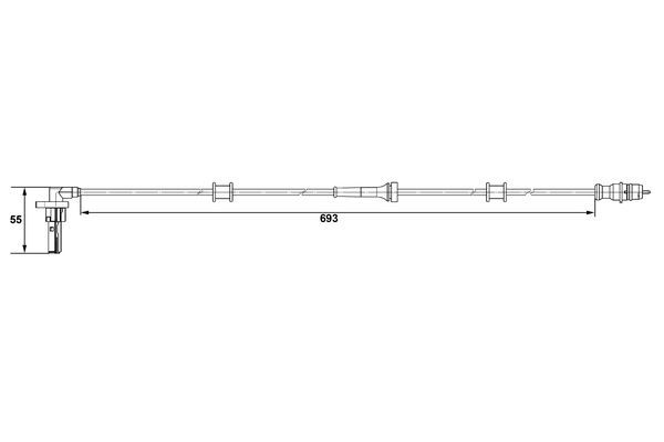 Renault Kangoo 1997-2001 Arası D 55 1.9 Bosch Marka Arka Abs Sensörü