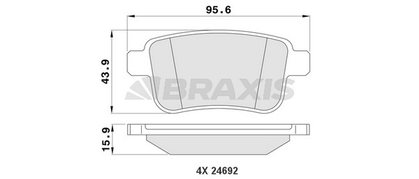 Renault Kangoo 2008-2012 Arası 1.5 dCi 70 Braxis Marka Arka Balata