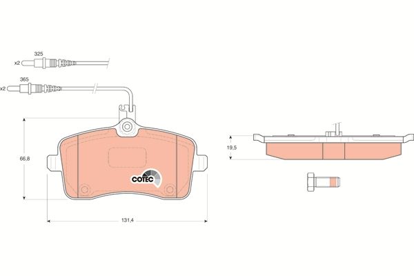 Peugeot 407 2004-2011 Arası 2.0 TRW Marka Ön Balata Fişli