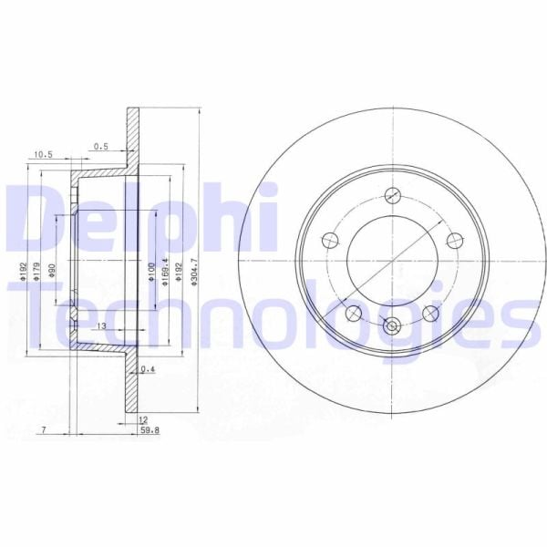 Opel Movano 1998-2003 Arası 2.8 DTI, 2.5 D Delphi Marka Arka Fren Diski
