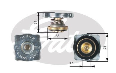 Fiat Ducato 1982-1994 Arası 2.5 D, 1.9 D, 2.0, 1.9 TD, 2.5 TD Gates Marka Radyatör Kapağı