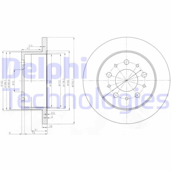 Fiat Ducato 1994-2005 Arası 2.5 TDI Delphi Marka Arka Fren Diski