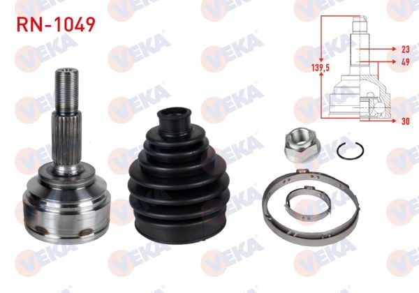 Clio IV 1.5 Dci Sol-Sağ Aks Kafası Veka RN-1049