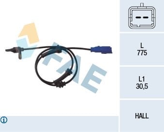 Citroen C3 2002-2007 Arası 1.1 i FAE Marka Arka Abs Sensörü