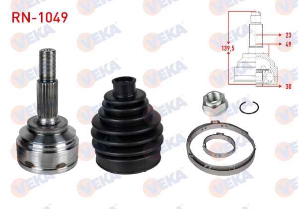 Clio IV 0.9 Tce Sol-Sağ Aks Kafası Veka RN-1049