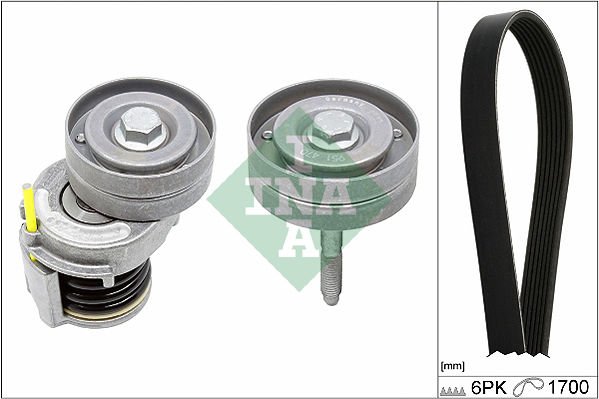 Volkswagen Passat 2005-2015 Arası 1.4 TSI EcoFuel INA Marka Vantilatör Kayış Seti