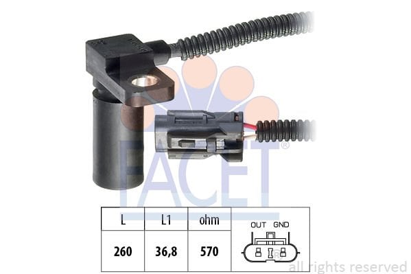 Volkswagen Polo 1994-2014 Arası 55 1.4, 60 1.4, 75 1.6, 1.4, 1.4 16V Facet Marka Eksantrik Devir Sensörü