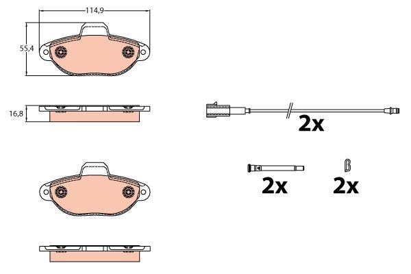 Fiat 500 2007-2011 Arası 1.2 LPG, 1.2 TRW Marka Ön Balata