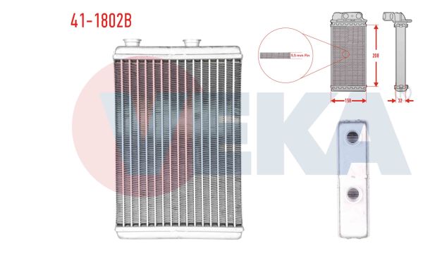 Doblo 1.2 Kalorifer Radyatörü Veka 41-1802B