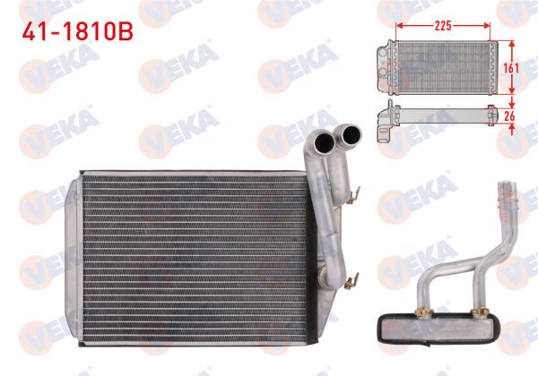 Ducato III 2014- 2.3 mjt Euro5 Kalorifer Radyatörü Borulu Veka 41-1810B