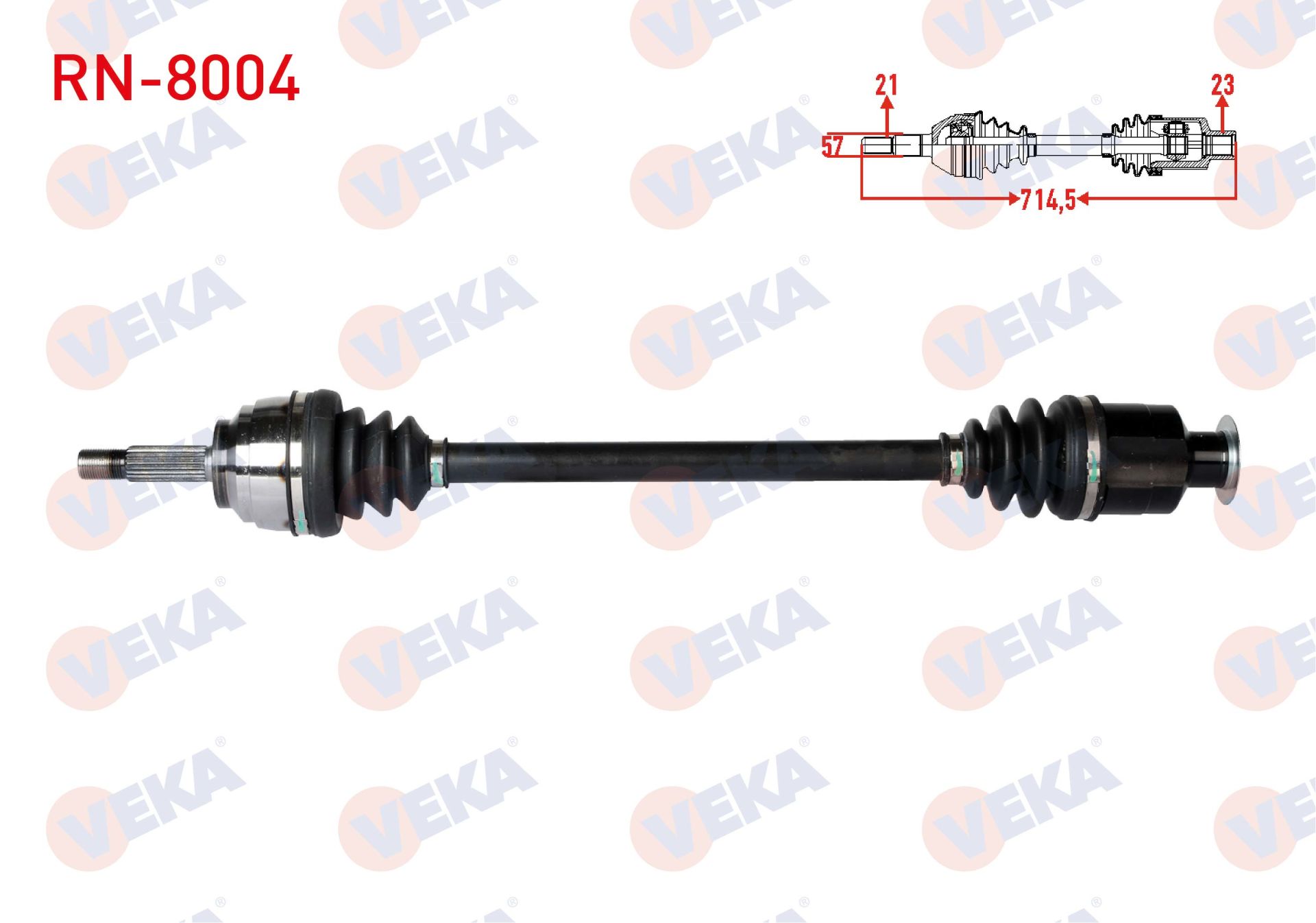 Clio II 1.4 16V Sağ Aks Komple Veka RN-8004