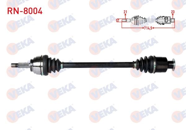 Clio II 1.4 16V Sağ Aks Komple Veka RN-8004