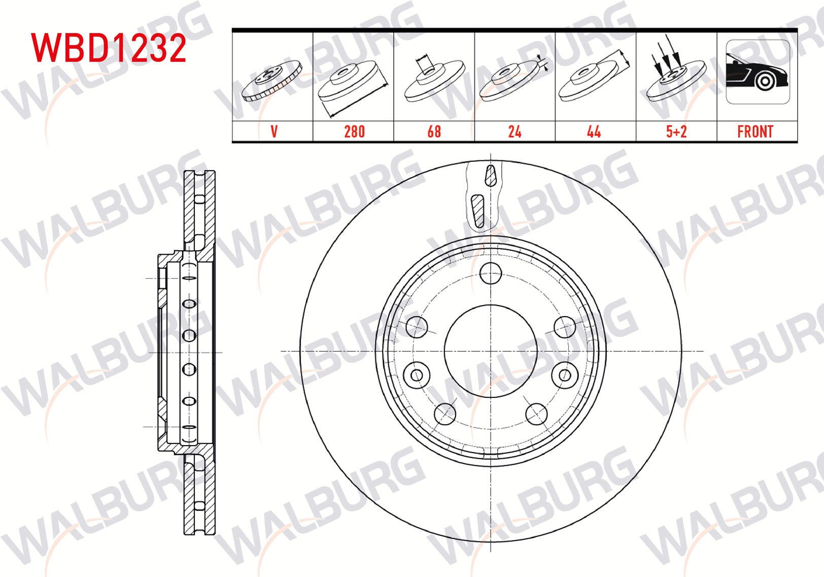 Fluence Ön Fren Diski Walburg WBD1232
