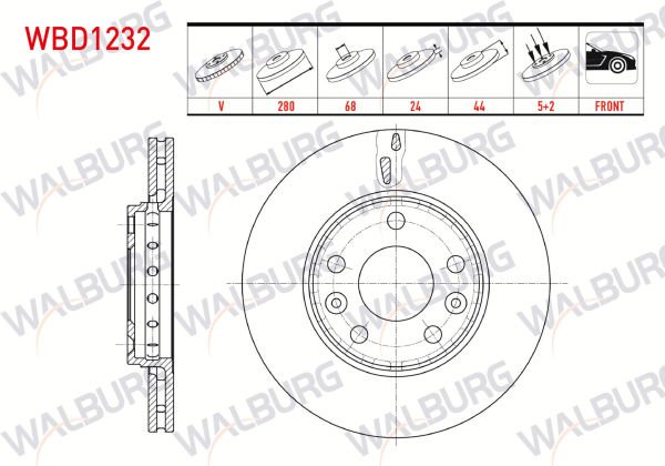 Fluence Ön Fren Diski Walburg WBD1232