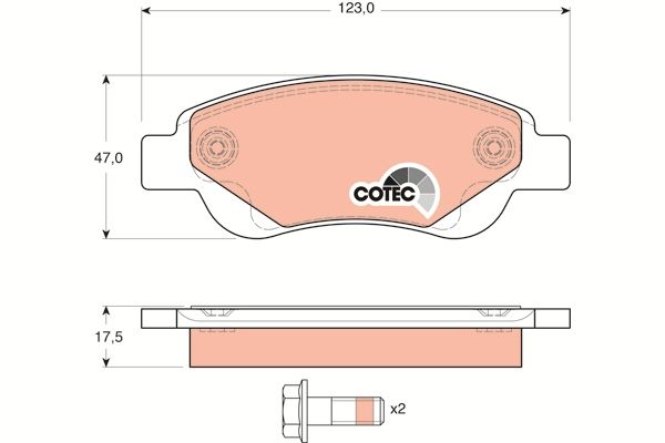 Citroen C1 2005-2018 Arası 1.4 HDi, 1.0, 1.0 VTi 68, 1.2 VTi 82, 1.0 VTi 72 TRW Marka Ön Balata