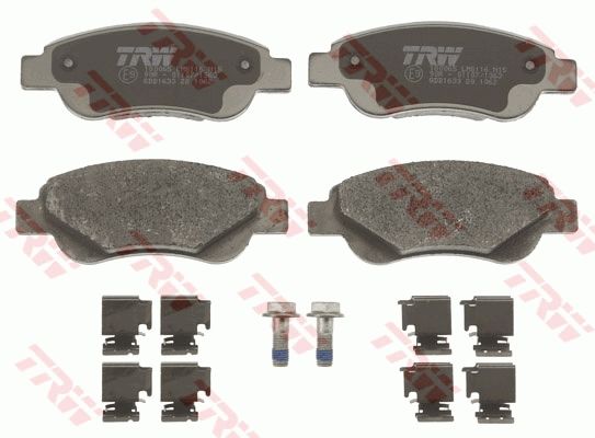 Citroen C1 2005-2018 Arası 1.4 HDi, 1.0, 1.0 VTi 68, 1.2 VTi 82, 1.0 VTi 72 TRW Marka Ön Balata