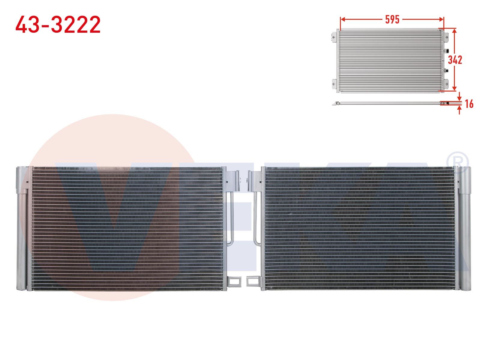 Fioirno 1.3 Klima Radyatörü Veka 43-3222