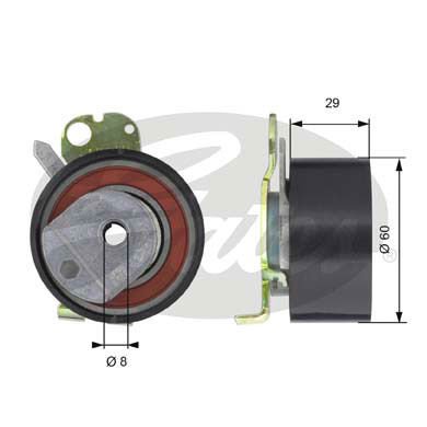 Peugeot 406 1995-2005 Arası 1.8 16V Gates Marka Vantilatör Kayış Gergi Rulmanı