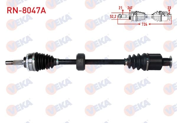 Clio II 1.5 dci Sağ Aks Komple (Abs'li) Veka RN-8047A